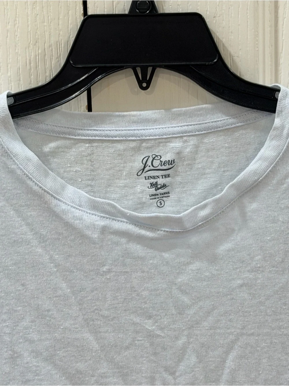J. Crew Light White Scoop Neck Short Sleeve Tee